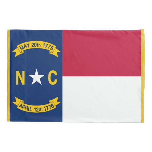 North Carolina State Flag Print Patriot Kussensloop (Achterkant)
