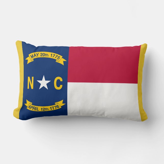 North Carolina State Flag Print Patriottisch Kussen (Voorkant)