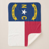 North Carolina State Flag Print Patriottisch Sherpa Deken (Voorkant)