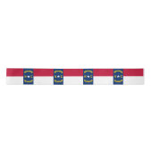 North Carolina State Flag Satin Ribbon Satijnen Lint (Voorkant)