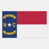 North Carolina State Flag Sticker (Voorkant)