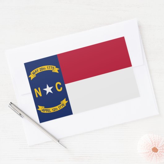 North Carolina State Flag Sticker (Envelop)