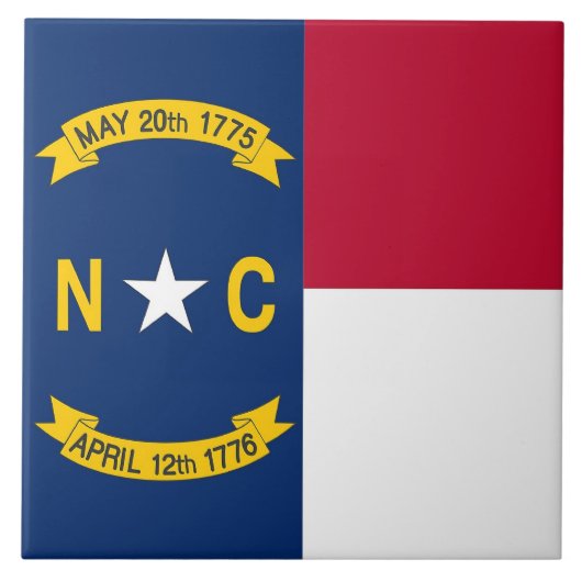 North Carolina State Flag Tegel Tegeltje (Voorkant)