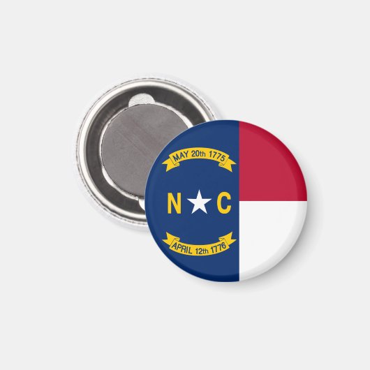 North Carolina State Flag Verenigde Staten Magneet (Voorkant / Achterkant)