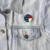 North Carolina State Flag Verenigde Staten Ronde Button 3,2 Cm (In situ)