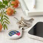 North Carolina State Flag Verenigde Staten Sleutelhanger (Zijkant)