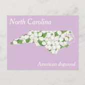 North Carolina State Flower Collage Map Briefkaart (Voorkant)