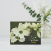 North Carolina State Flower: Dogwood bloem Briefkaart (Staand voorkant)