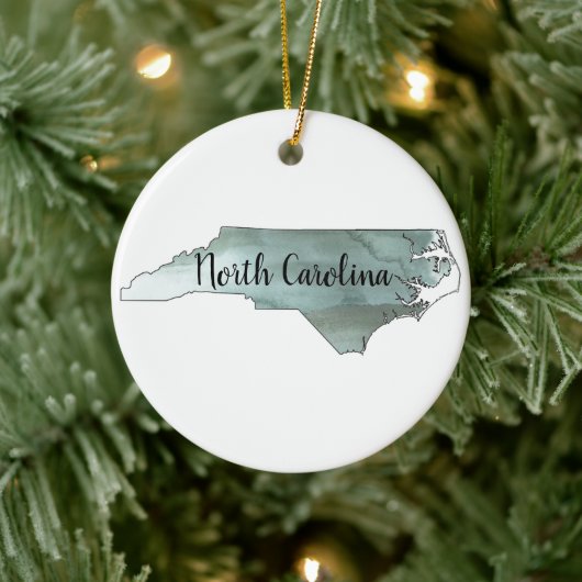 North Carolina State Illustration Ornament (Boom)