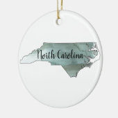 North Carolina State Illustration Ornament (Links)