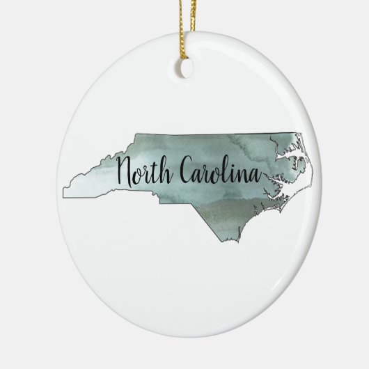 North Carolina State Illustration Ornament (Links)