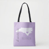 North Carolina State map personaliseert naam Tote Bag (Voorkant)