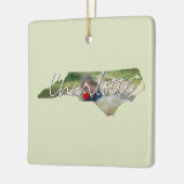 North Carolina State Photo insert and town name Keramisch Ornament (Links)