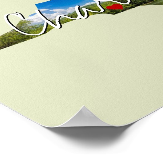 North Carolina State Photo insert and town name Poster (Hoek)