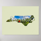 North Carolina State Photo insert and town name Poster (Voorkant)