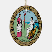 North Carolina State Seal Keramisch Ornament (Rechts)