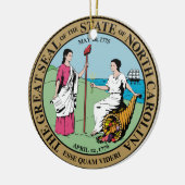 North Carolina State Seal Keramisch Ornament (Links)