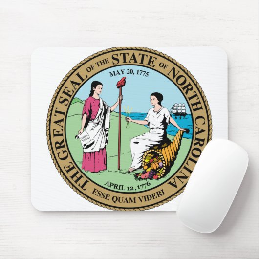 North Carolina State Seal - Muismat (Met muis)