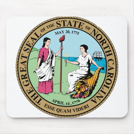 North Carolina State Seal - Muismat (Voorkant)
