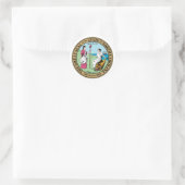 North Carolina State Seal - Ronde Sticker (Tas)