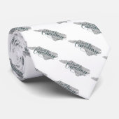 North Carolina State Typografie Stropdas (Opgerold)