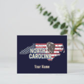 North Carolina State Verenigde Staten Kaart USA  (Staand voorkant)