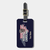 North Carolina State Verenigde Staten Kaart USA Bagagelabel (Voorkant verticaal)