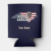 North Carolina State Verenigde Staten Kaart USA  Blikjeskoeler (Voorkant)