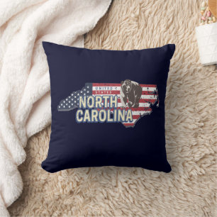 North Carolina State Verenigde Staten Kaart USA  Kussen