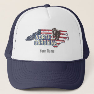 North Carolina State Verenigde Staten Kaart USA Trucker Pet