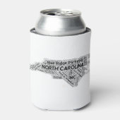 North Carolina State Word Cloud Blikjeskoeler (Blikje Voorkant)