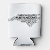 North Carolina State Word Cloud Blikjeskoeler (Voorkant)