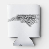 North Carolina State Word Cloud Blikjeskoeler (Achterkant)