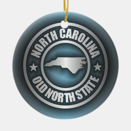 "North Carolina Steel 2" Keramisch Ornament (Voorkant)