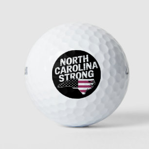 North Carolina Sterk Met NC State En Vlag Van De V Golfballen