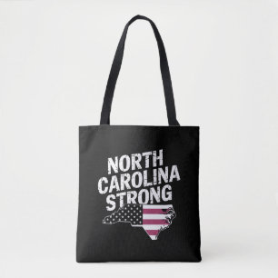 North Carolina Sterk Met NC State En Vlag Van De V Tote Bag