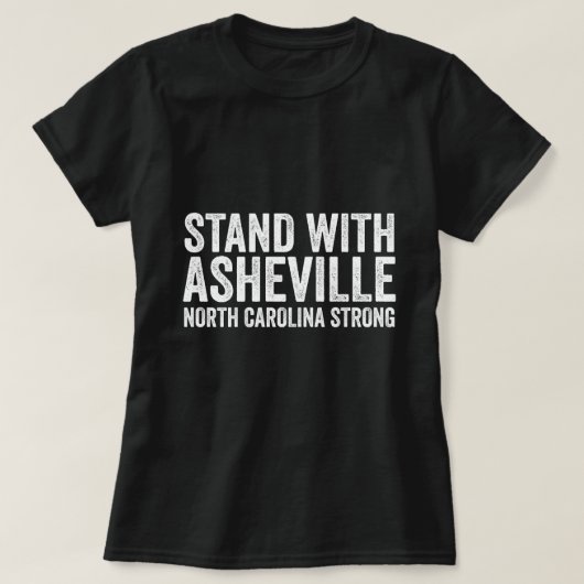 North Carolina Sterke Asheville NC Stand met Ashe T-shirt (Design voorkant)
