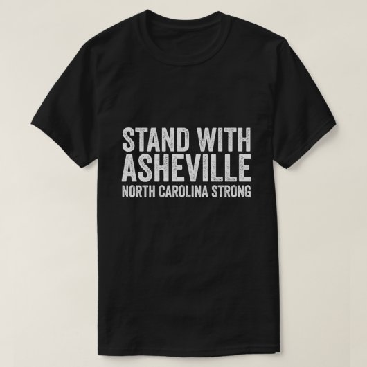 North Carolina Sterke Asheville NC Stand met Ashe T-shirt (Design voorkant)