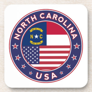 North Carolina sticker, telefooncel, canvas tas Bier Onderzetter