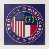 North Carolina sticker, telefooncel, canvas tas Legpuzzel (Horizontaal)