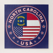 North Carolina sticker, telefooncel, canvas tas Legpuzzel (Verticaal)