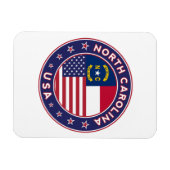 North Carolina sticker, telefooncel, canvas tas Magneet (Horizontaal)