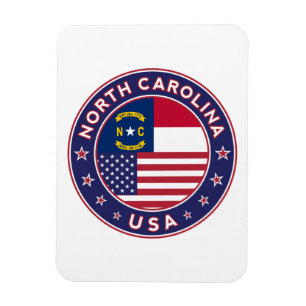 North Carolina sticker, telefooncel, canvas tas Magneet