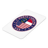 North Carolina sticker, telefooncel, canvas tas Magneet (Linkerzijde)