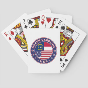 North Carolina sticker, telefooncel, canvas tas Pokerkaarten