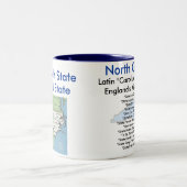 North Carolina Symbols & Map Tweekleurige Koffiemok (Center)