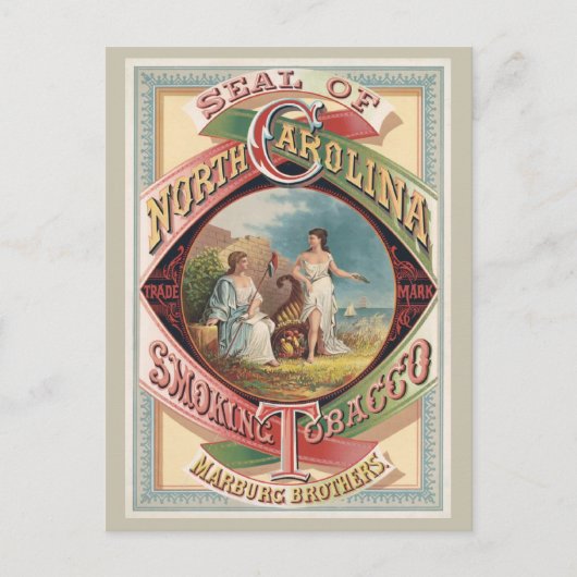  North Carolina Tabaksadvertentie Briefkaart (Voorkant)