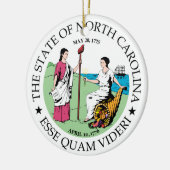 North Carolina-teken Keramisch Ornament (Links)