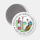 North Carolina-teken Magneet (Voorkant / Achterkant)