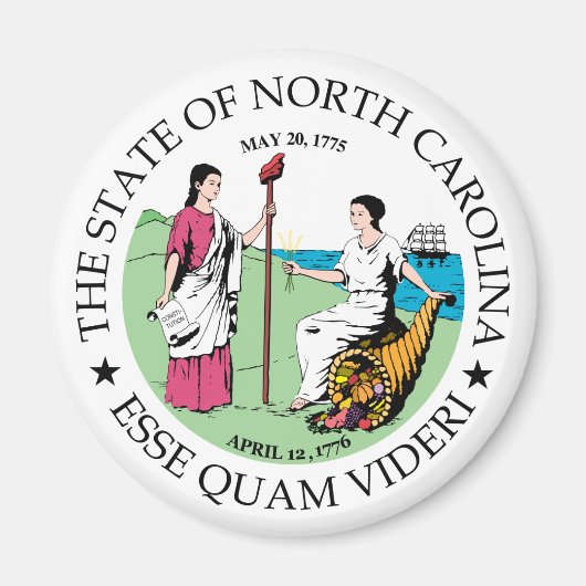 North Carolina-teken Magneet (Voorkant)
